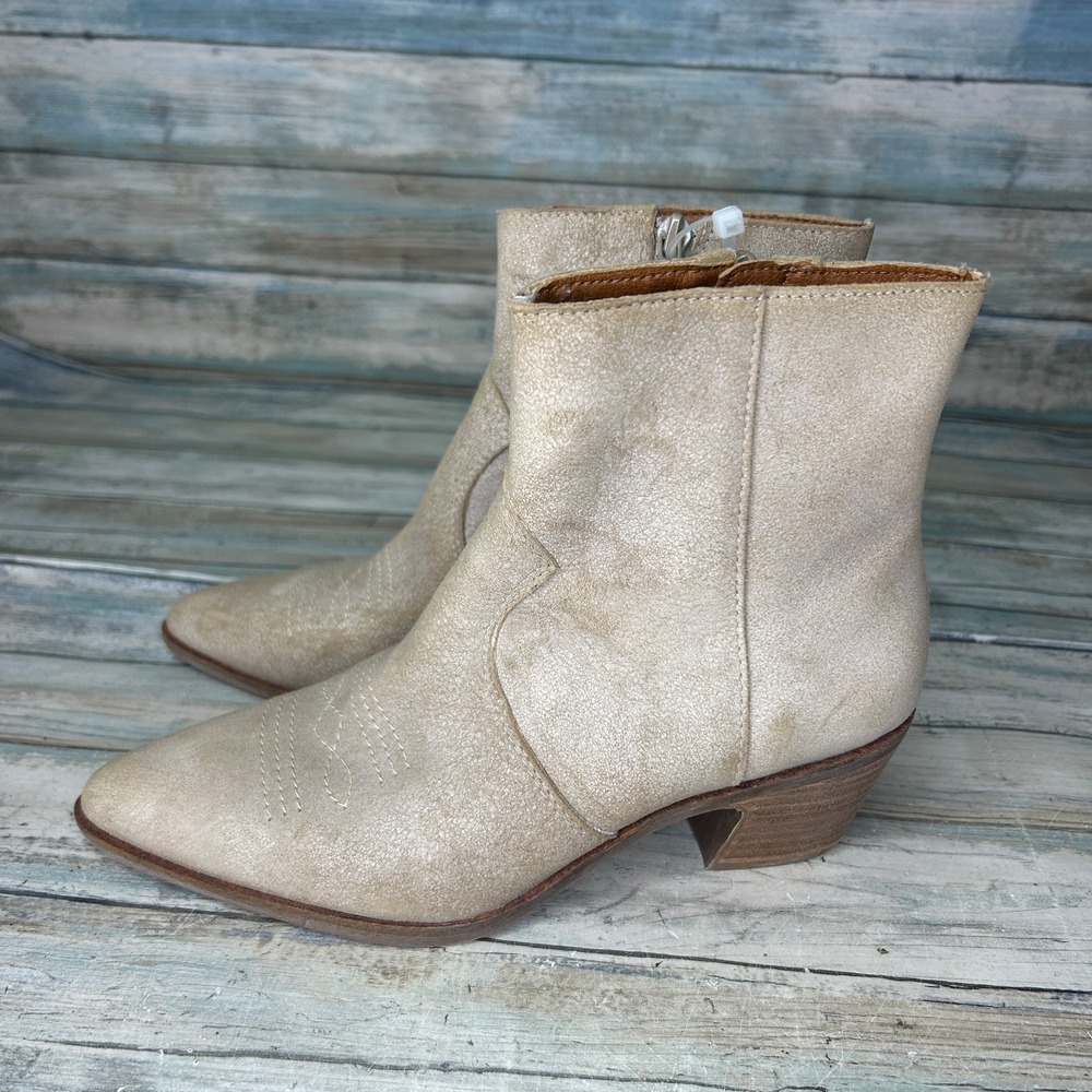 Lucky Brand Womens Boots Goddiy‎ Suede Western Booties Size 5.5 Cowgirl Ankle